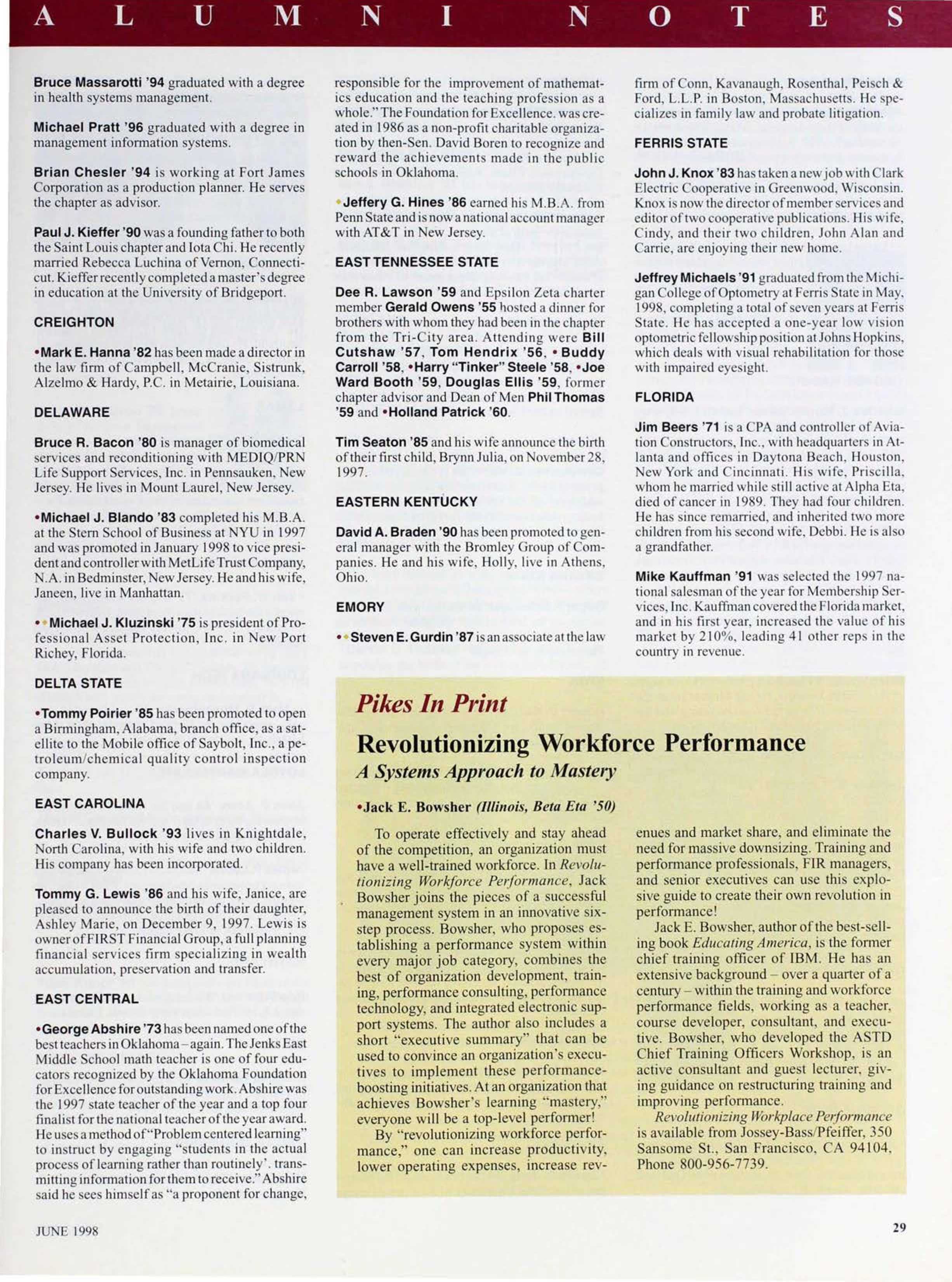 Pikes in Print, June 1998